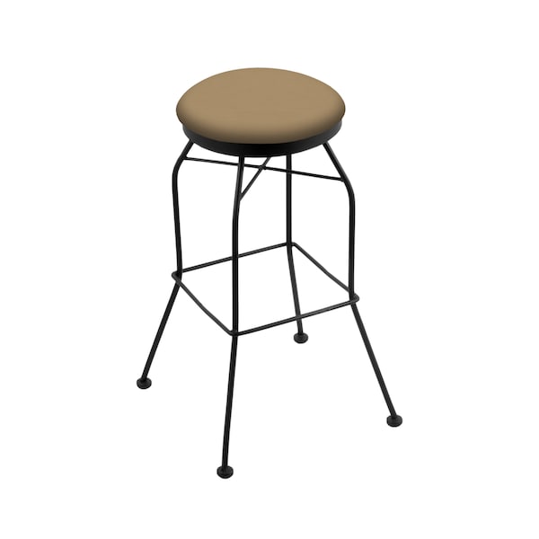 30" Swivel Bar Stool, Black Wrinkle, Canter Sand Seat